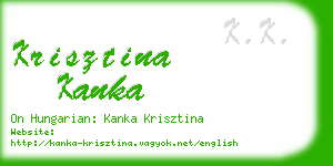 krisztina kanka business card